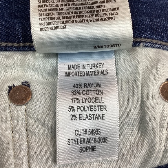 AGOLDE Sophie High Rise Skinny Jeans Cropped Blue - Picture 10 of 12